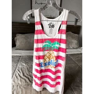 Striped Graphic Tee Tank